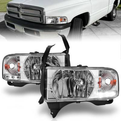 Anzo USA - Anzo USA Crystal 1-Piece Headlight Set Chrome for RAM Trucks 111206