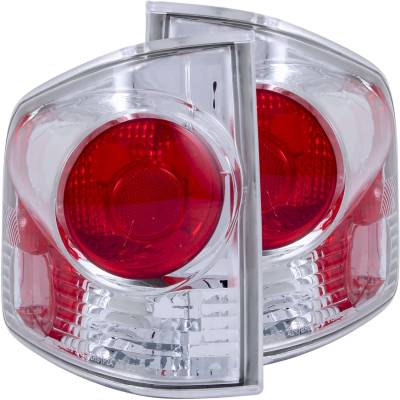 Anzo USA - Anzo USA 211032 Chrome Euro Clear Lens Taillight Set 95-05 S10/Sonoma Pickup