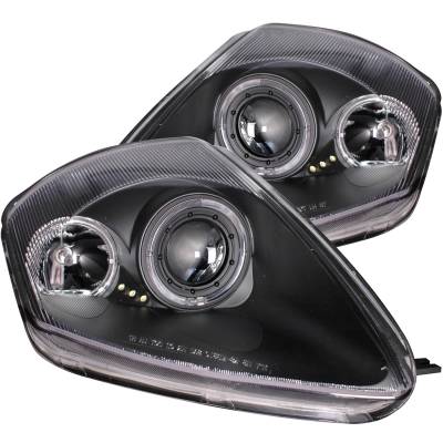 Anzo USA - Anzo 121332 Black Projector Headlights w/LED Halo for 00-05 Mitsubishi Eclipse