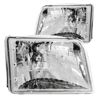 Anzo USA - Anzo USA 111036 Chrome Crystal Headlight Set for 93-97 Ford Ranger
