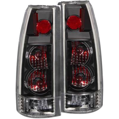 Anzo USA - Anzo USA 211144 Black Euro Clear Lens Taillight Set 99-00 Cadillac Escalade