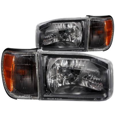 Anzo USA - Anzo USA 111051 Black Crystal Headlight Set for 99-04 Nissan Pathfinder