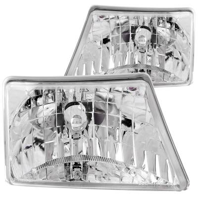 Anzo USA - Anzo USA 111037 Chrome Crystal Headlight Set for 98-00 Ford Ranger