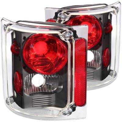 Anzo USA - Anzo USA 211016 Chrome Euro Clear Lens Taillight Set for GM C/K Trucks/Suvs