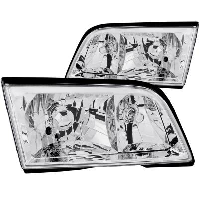 Anzo USA - Anzo 121081 Chrome Crystal Headlight Set for 94-00 Mercedes C-Class