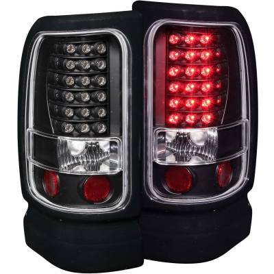 Anzo USA - Anzo USA 311073 Black LED Clear Lens Taillight Set for 94-02 Dodge RAM Trucks