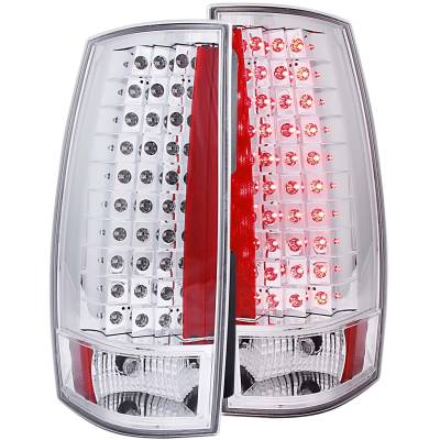 Anzo USA - Anzo USA 311141 Chrome LED Clear Lens Taillight Set Suburban/Tahoe/Yukon