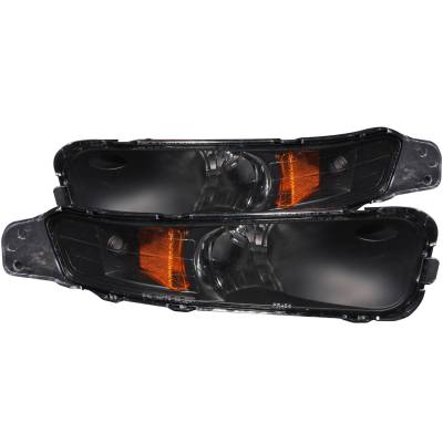 Anzo USA - Anzo USA 511002 Clear Lens Bumper/Turn Signal Light Set Black for 05-09 Mustang