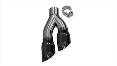Corsa Performance - Corsa Performance 14031BLK Universal 4.0" Twin Side Swept Tip Kit for Truck/SUV