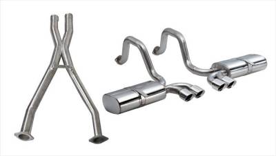 Corsa Performance - Corsa Performance 14111CB Sport Cat-Back Exhaust System for 97-04 Corvette