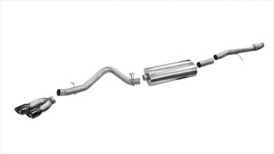 Corsa Performance - Corsa 14866BLK Sport Cat-Back Exhaust Kit for 14+ Silverado/Sierra 1500 6.2L V8