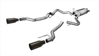 Corsa Performance - Corsa Performance 14397BPC Sport Cat-Back Exhaust System for 17-20 F150