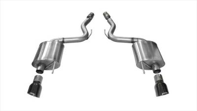 Corsa Performance - Corsa Performance 14329BLK Touring Axle-Back Exhaust System for 15-17 Mustang