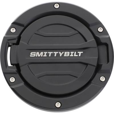 Smittybilt - Smittybilt 75008 Billet Style Gas Cover Black for 18-26 Jeep Wrangler JL
