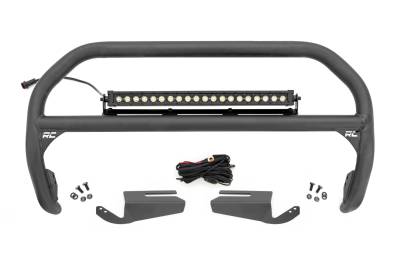Rough Country Suspension Systems - Rough Country 51102 Black Front Bumper Nudge Bar w/LED 21-26 Ford Bronco