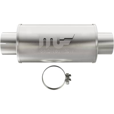 MagnaFlow Exhaust Products - MagnaFlow 12775 Straight-Through Muffler 4" Center/Center 7x7x14 Body Round