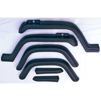 Omix - Omix 11602.01 Fender Flare Kit 6 Piece Factory Style 87-95 Jeep Wrangler YJ