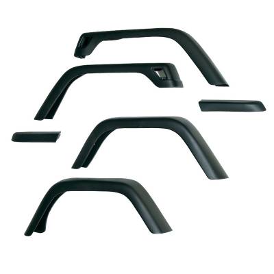 Omix - Omix 11608.11 Fender Flare Kit 7" w/o Hardware for 97-06 Jeep Wrangler TJ