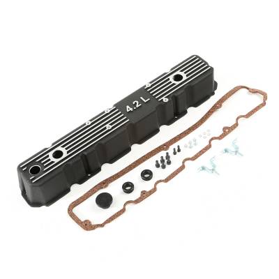 Omix - Omix 17401.21 Engine Valve Cover Kit Black Aluminum for 81-86 Jeep CJ 4.2L