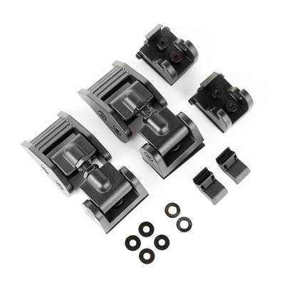 Rugged Ridge - Rugged Ridge 11210.27 Hood Catch Kit Textured Black 2018-21 Jeep Wrangler/20-21