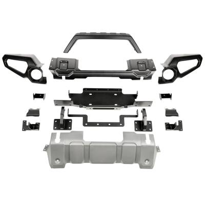 Rugged Ridge - Rugged Ridge 11549.41 Venator Front Bumper w/Overrider/Winch Tray 18-20 JL/JT
