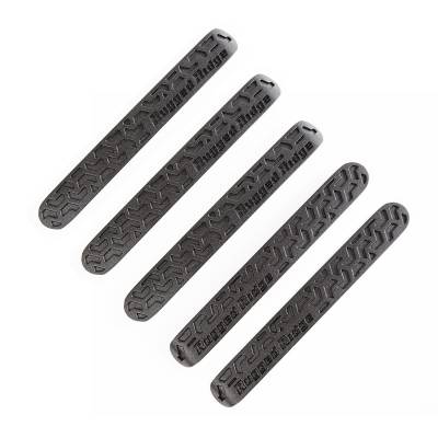 Rugged Ridge - Rugged Ridge 13311.49 Elite Door Handle Inserts Black Tread 07-18 JK 4DR