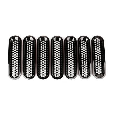 Rugged Ridge - Rugged Ridge 11306.31 Grille Insert Kit Perforated Black 07-18 Jeep Wrangler