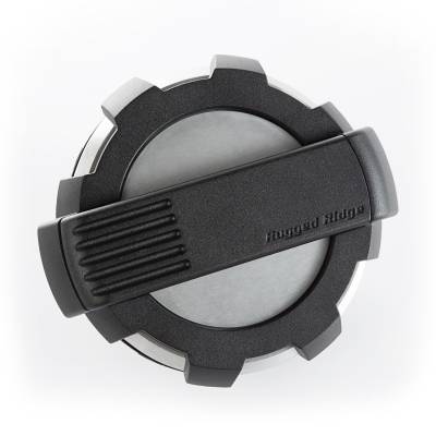 Rugged Ridge - Rugged Ridge 11425.10 Gas Cap Door No-Lock Brush Aluminum 07-18 Wrangler JK