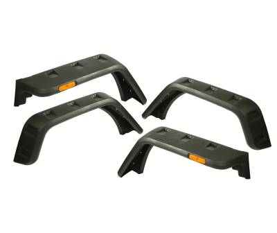 Rugged Ridge - Rugged Ridge 11640.09 Hurricane Fender Flare Kit EU Text 07-18 Jeep Wrangler JK