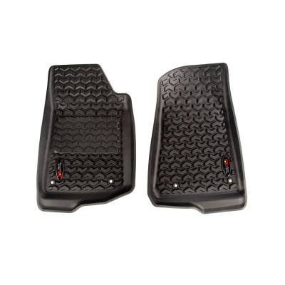 Rugged Ridge - Rugged Ridge 12920.36 Floor Liner Front Black 18-20 Jeep Wrangler JL/Gladitor JT