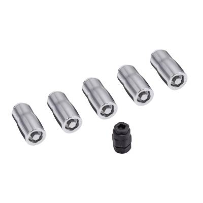 Rugged Ridge - Rugged Ridge 16715.31 Wheel Lock Nut Set 5 Nuts w/Key Chrome M14x1.5