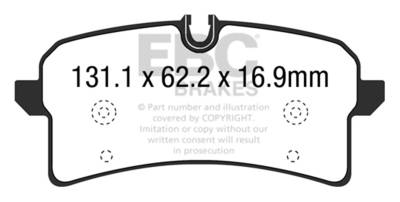 EBC Brakes - EBC Brakes DP52204NDX Bluestuff NDX Full Race Brake Pads for 15-21 Macan RS7