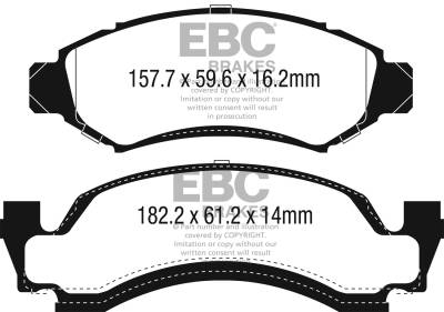 EBC Brakes - EBC Brakes DP41265R Yellowstuff Street & Track Brake Pads