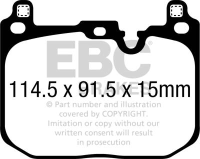 EBC Brakes - EBC Brakes DP42393R Yellowstuff Street & Track Brake Pads