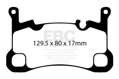 EBC Brakes - EBC Brakes DP42380R Yellowstuff Street & Track Brake Pads for 18-22 Cayenne