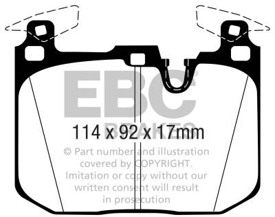 EBC Brakes - EBC Brakes DP52360NDX Bluestuff NDX Full Race Brake Pads for 15-21 M2 M3 M4