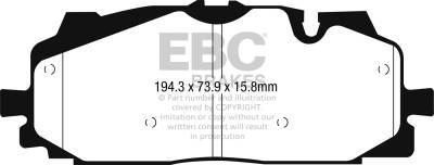 EBC Brakes - EBC Brakes DP22277 Greenstuff 2000 Series Sport Brake Pads for 18-22 S4/S5 SQ5
