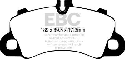 EBC Brakes - EBC Brakes ED92379 Orangestuff 9000 Series Race Brake Pads for 18-22 Cayenne