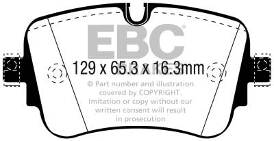 EBC Brakes - EBC Brakes DP32299C Redstuff Ceramic Low Dust Brake Pads for 19-22 A6 Quattro