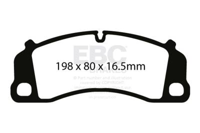 EBC Brakes - EBC Brakes DP32206C Redstuff Ceramic Low Dust Brake Pads for 13-22 Porsche 911