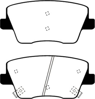EBC Brakes - EBC Brakes DP32344C Redstuff Ceramic Low Dust Brake Pads