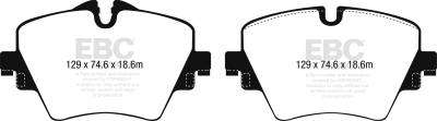 EBC Brakes - EBC Brakes DP62245 6000 Series Greenstuff Truck/SUV Brakes Disc Pads for X3/X4