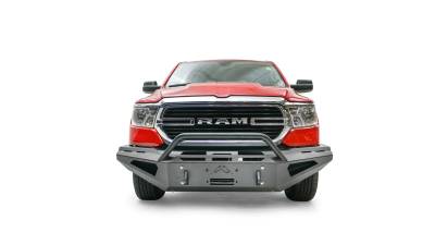 Fab Fours - Fab Fours DR19-RS4262-1 Red Steel Front Bumper for 19-24 RAM 1500