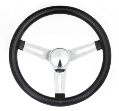 Grant - Grant 8546 13.5" Classic Series Chrome Slotted Steering Wheel Black
