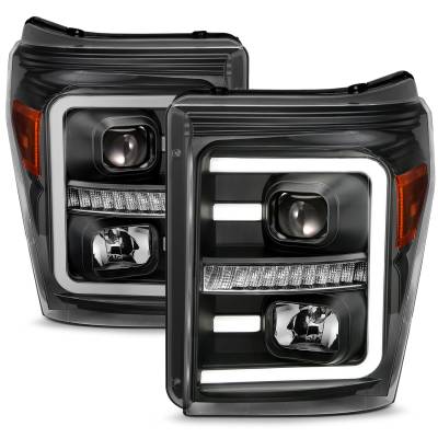 Anzo USA - Anzo USA 111406 Black Projector Headlight Set for 11-16 Ford F250/F350/F450