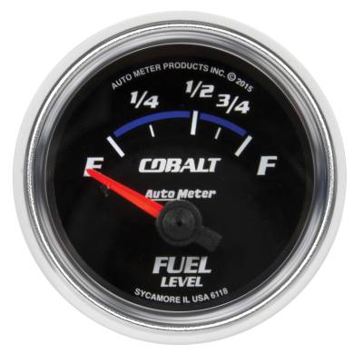 AutoMeter - AutoMeter 6118 Cobalt Electric Fuel Level Gauge 2-1/16" 16-158 Ohm
