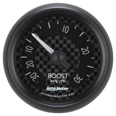 AutoMeter - AutoMeter 8003 GT Series Mechanical Boost/Vacuum Gauge 30" HG/30 PSI 2-1/16"