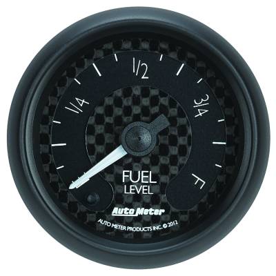 AutoMeter - AutoMeter 8010 GT Series Pro Fuel Level Gauge 0-280Ohm 2-1/16" Stepper Motor