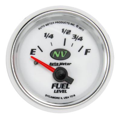 AutoMeter - AutoMeter 7318 NV Air Core Electric Fuel Level Gauge 16-158Ohm 2-1/16"