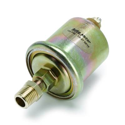 AutoMeter - AutoMeter 990342 Sensor Oil Pressure Electric 100PSI 1/8" NPT Male Short Sweep